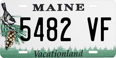 ME license plate 5482VF