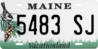 ME license plate 5483SJ