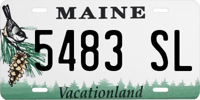 ME license plate 5483SL