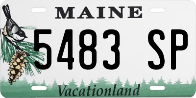 ME license plate 5483SP