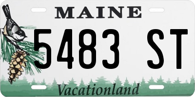 ME license plate 5483ST