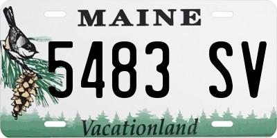 ME license plate 5483SV