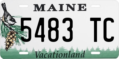 ME license plate 5483TC