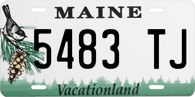 ME license plate 5483TJ
