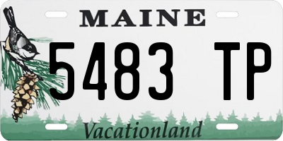 ME license plate 5483TP