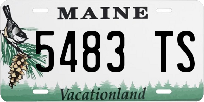 ME license plate 5483TS
