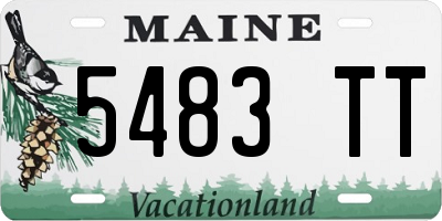 ME license plate 5483TT