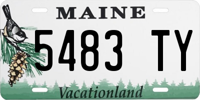 ME license plate 5483TY