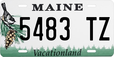 ME license plate 5483TZ