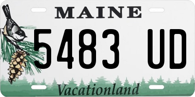 ME license plate 5483UD
