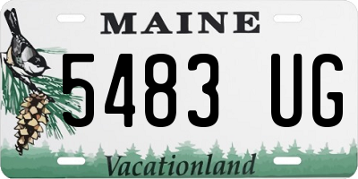 ME license plate 5483UG