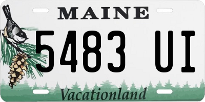 ME license plate 5483UI