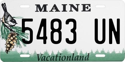 ME license plate 5483UN