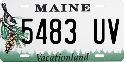 ME license plate 5483UV