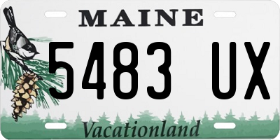 ME license plate 5483UX