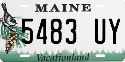 ME license plate 5483UY