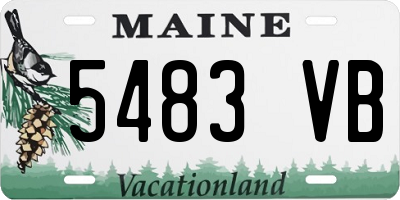 ME license plate 5483VB
