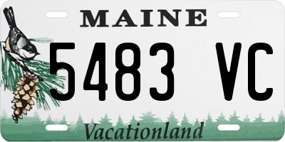 ME license plate 5483VC