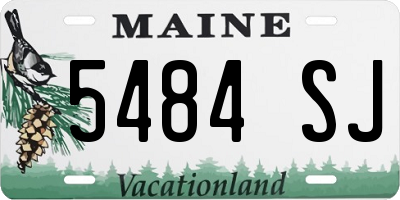 ME license plate 5484SJ