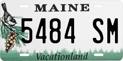 ME license plate 5484SM