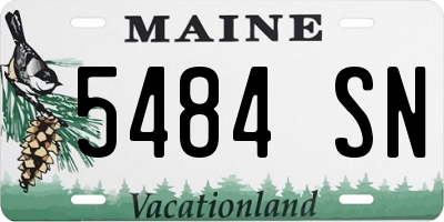 ME license plate 5484SN