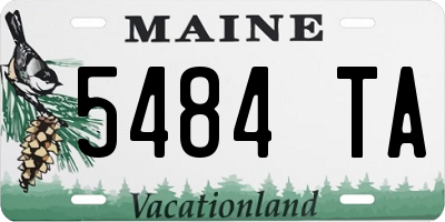 ME license plate 5484TA