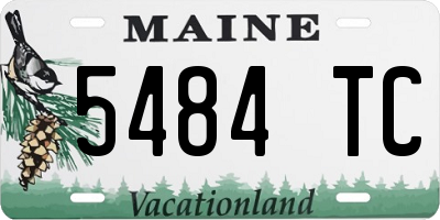 ME license plate 5484TC
