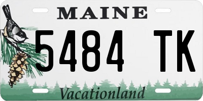 ME license plate 5484TK