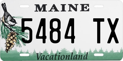 ME license plate 5484TX