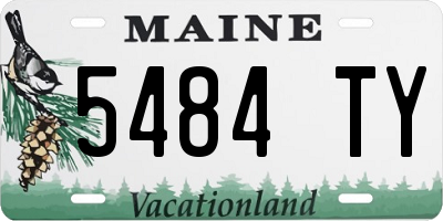 ME license plate 5484TY