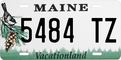 ME license plate 5484TZ