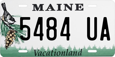 ME license plate 5484UA