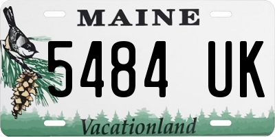 ME license plate 5484UK