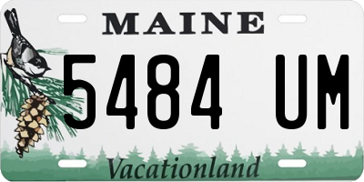 ME license plate 5484UM