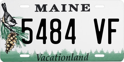 ME license plate 5484VF