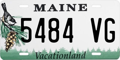 ME license plate 5484VG