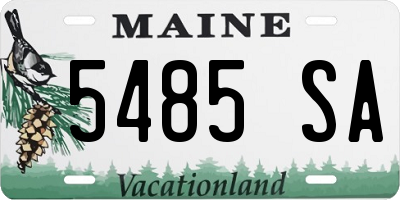 ME license plate 5485SA