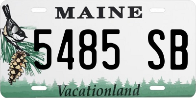 ME license plate 5485SB