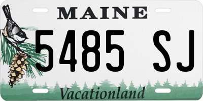 ME license plate 5485SJ