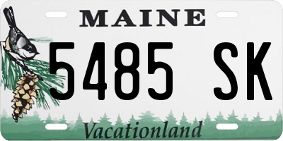 ME license plate 5485SK