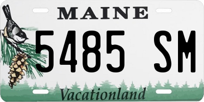 ME license plate 5485SM