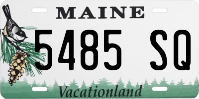 ME license plate 5485SQ