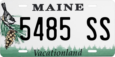 ME license plate 5485SS