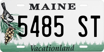 ME license plate 5485ST