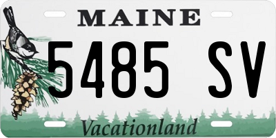 ME license plate 5485SV