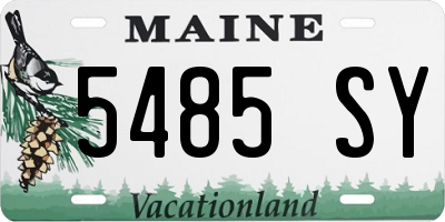 ME license plate 5485SY