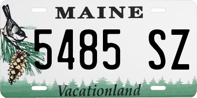 ME license plate 5485SZ