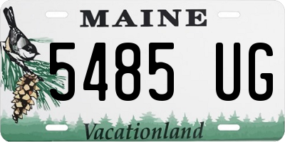 ME license plate 5485UG