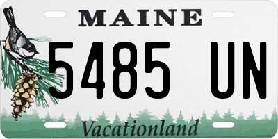 ME license plate 5485UN