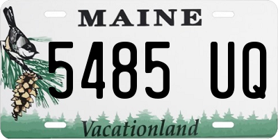 ME license plate 5485UQ
